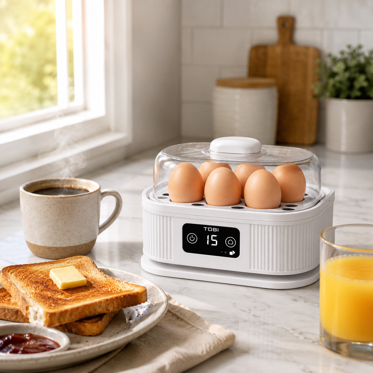 Hervidor Eléctrico Smart TOBI — Timer Digital y Apagado Automático